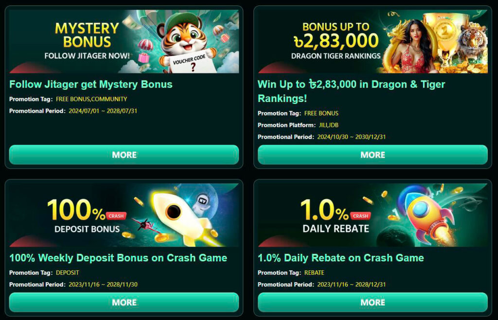 bonuses list jitabet