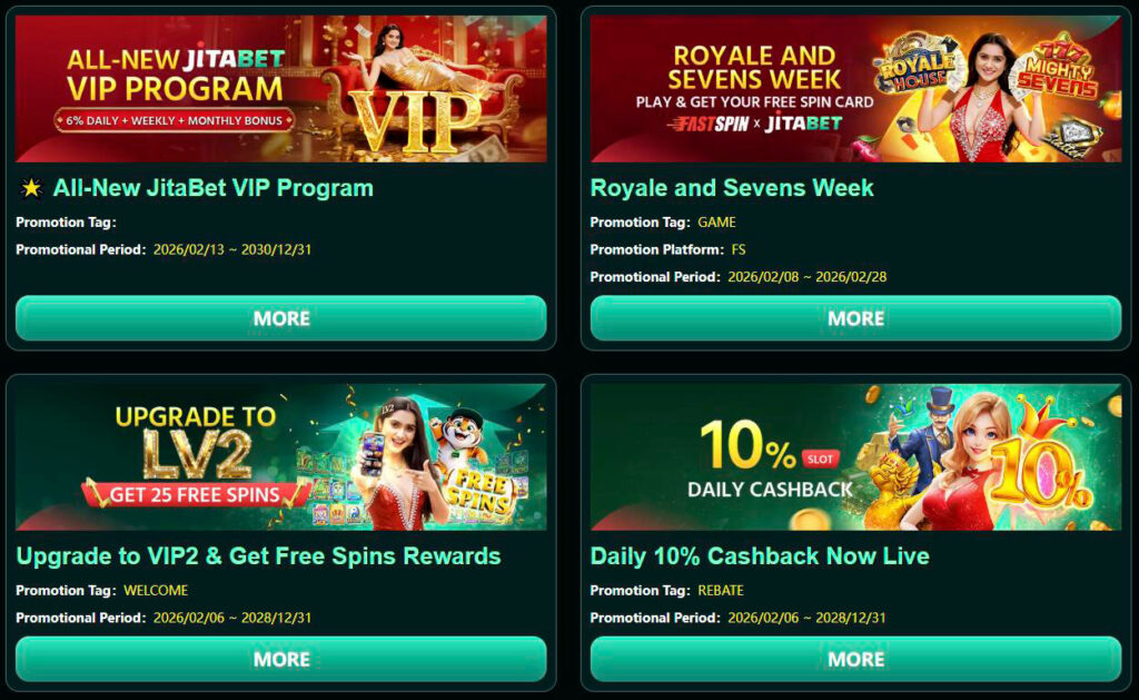 jitabet bonuses